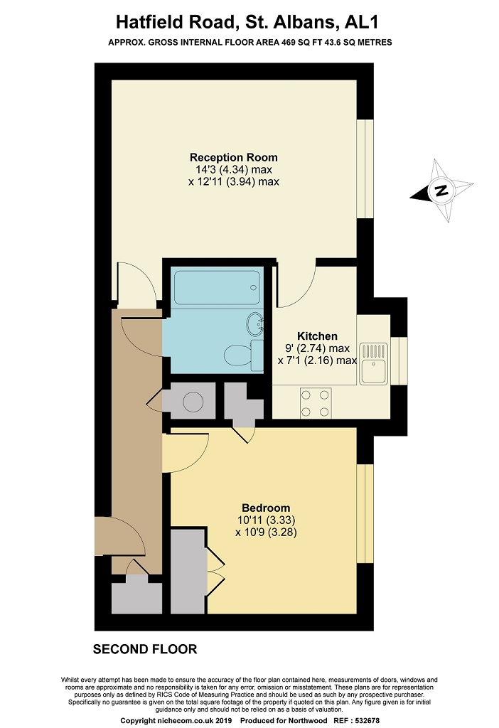 Floorplan for Richmond House, St Albans, AL1