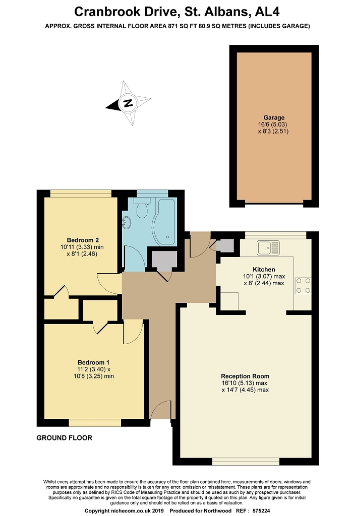 Floorplan for Cranbrook Drive, St Albans, AL4