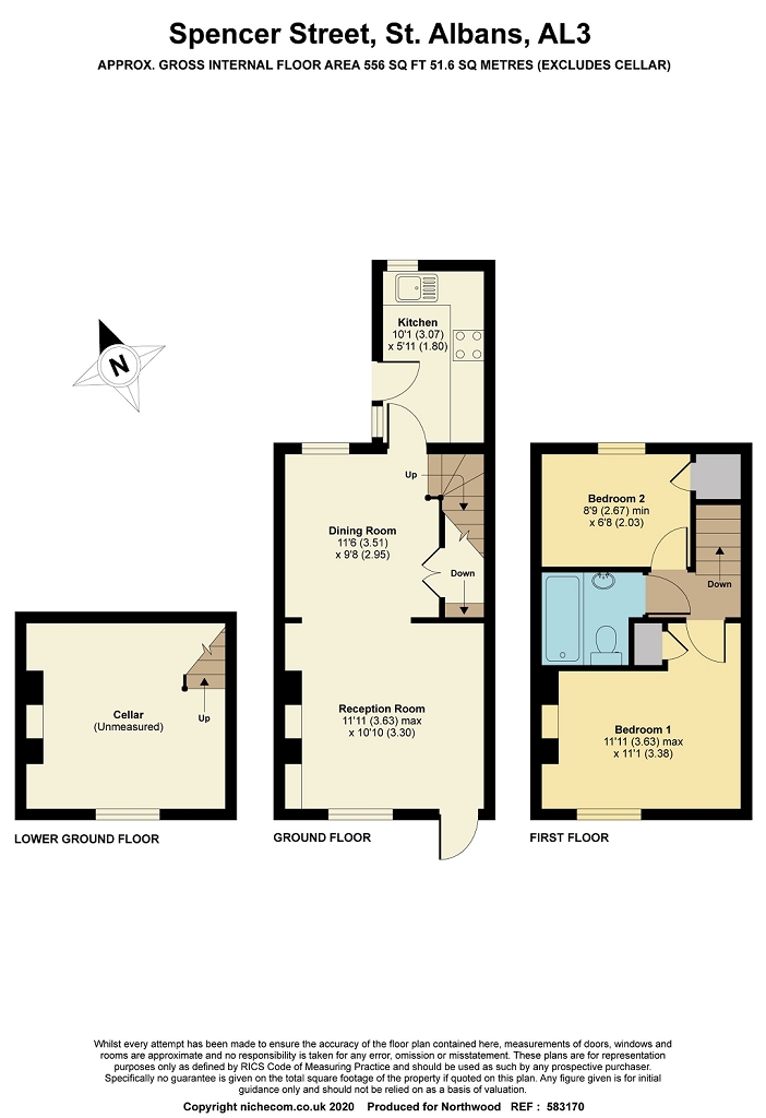 Floorplan for Spencer Street, St Albans, AL3