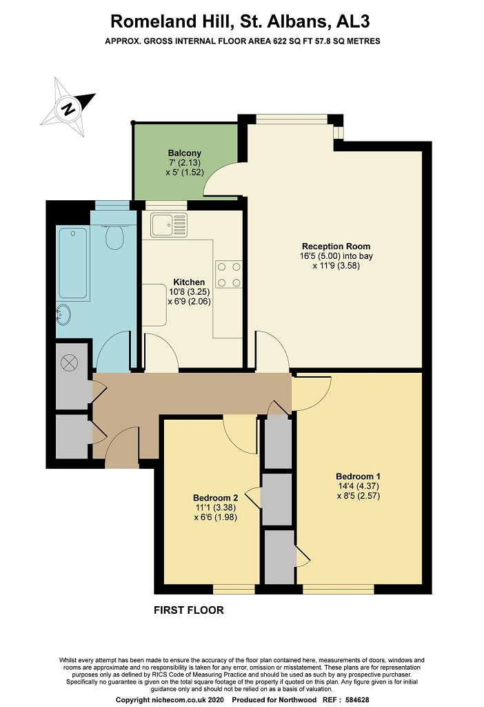 Floorplan for Tankerfield Place, St Albans, AL3