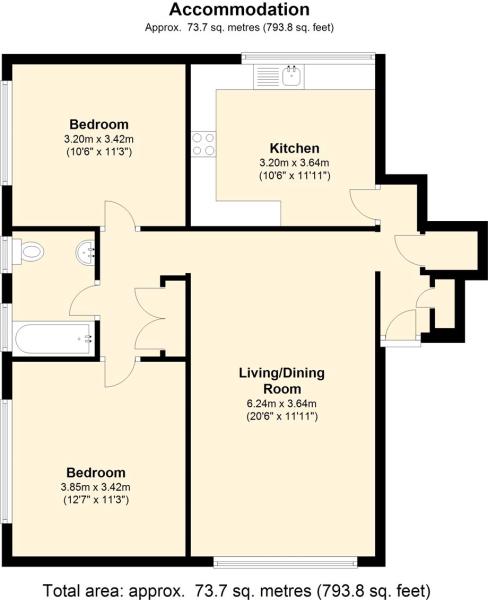 Floorplan for Tudor Road, St Albans, AL3