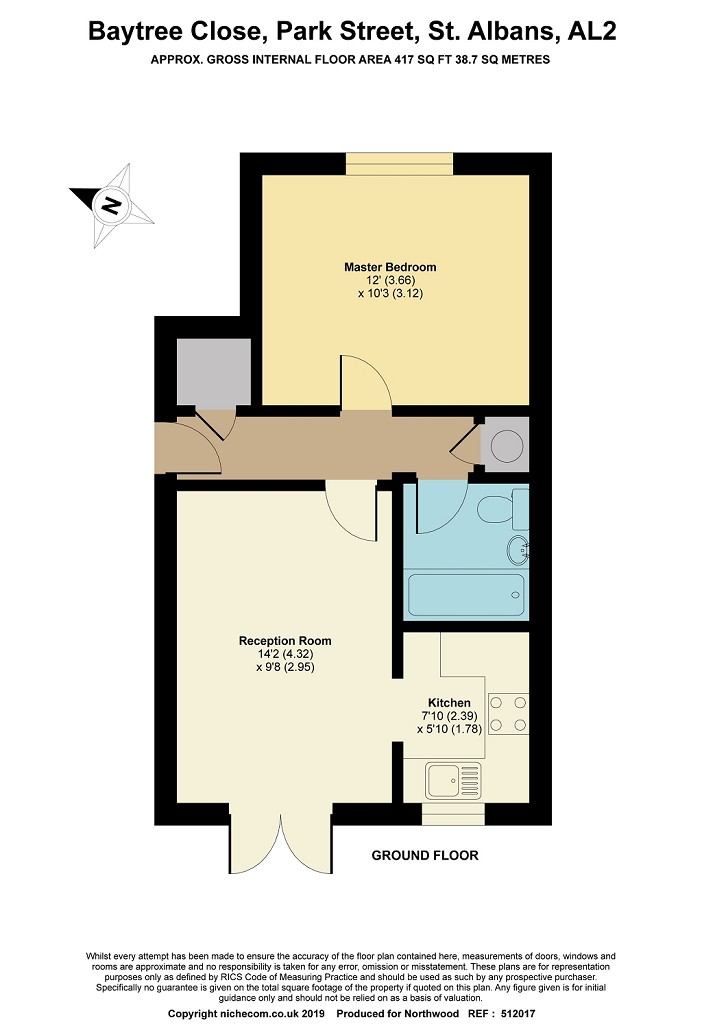 Floorplan for Baytree Close, Park Street, AL2