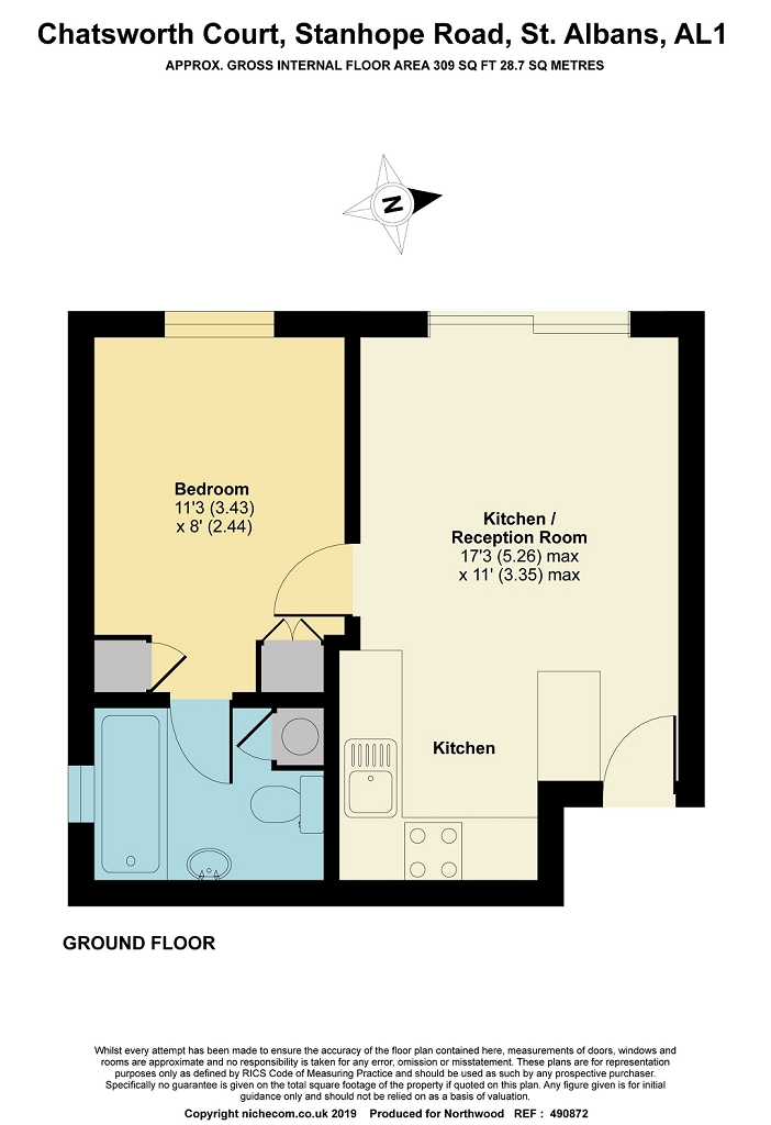 Floorplan for Chatsworth Court, St Albans, AL1