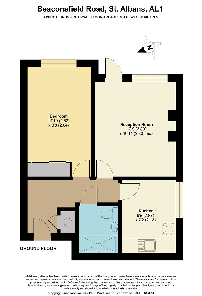 Floorplan for Beacon House, St Albans, AL1