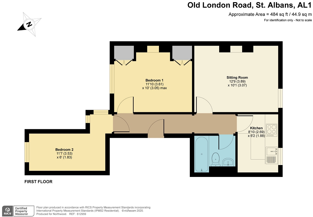 Floorplan for Old London Road, St Albans, AL1