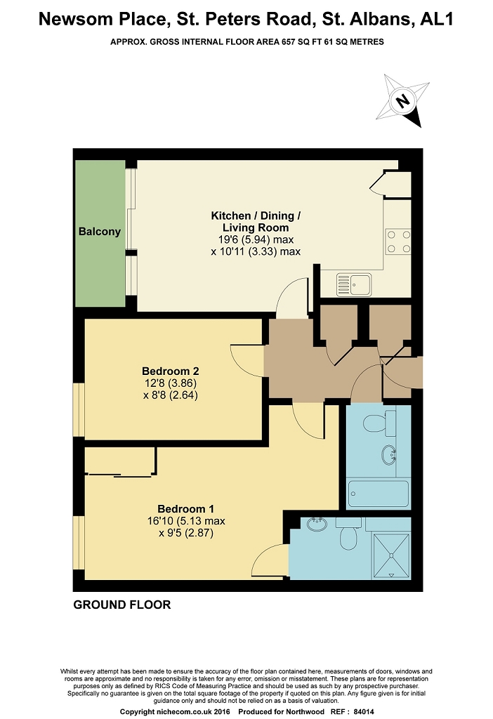 Floorplan for Newsom Place, St Albans