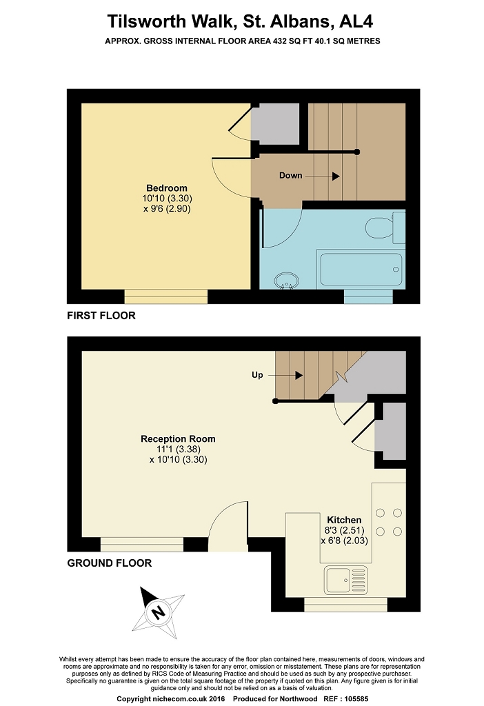 Floorplan for Tilsworth Walk, St Albans, AL4