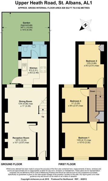 Floorplan for Upper Heath Road, St Albans, AL1