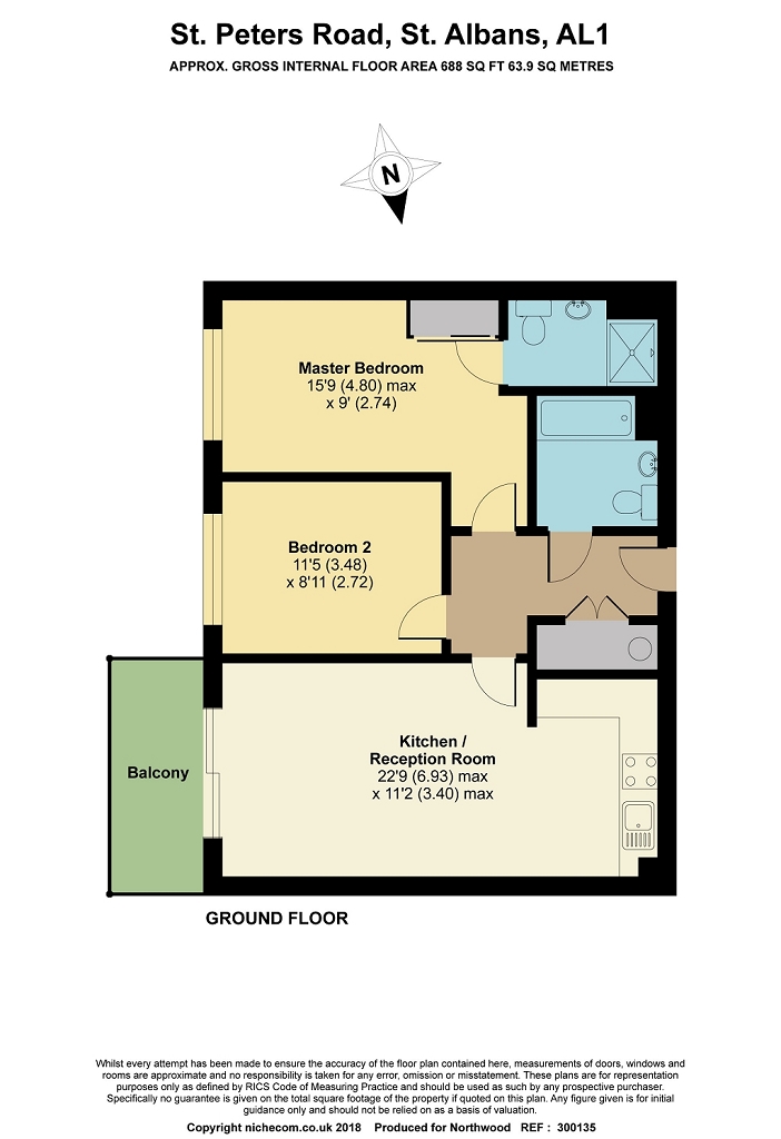 Floorplan for Newsom Place, St Albans, AL1