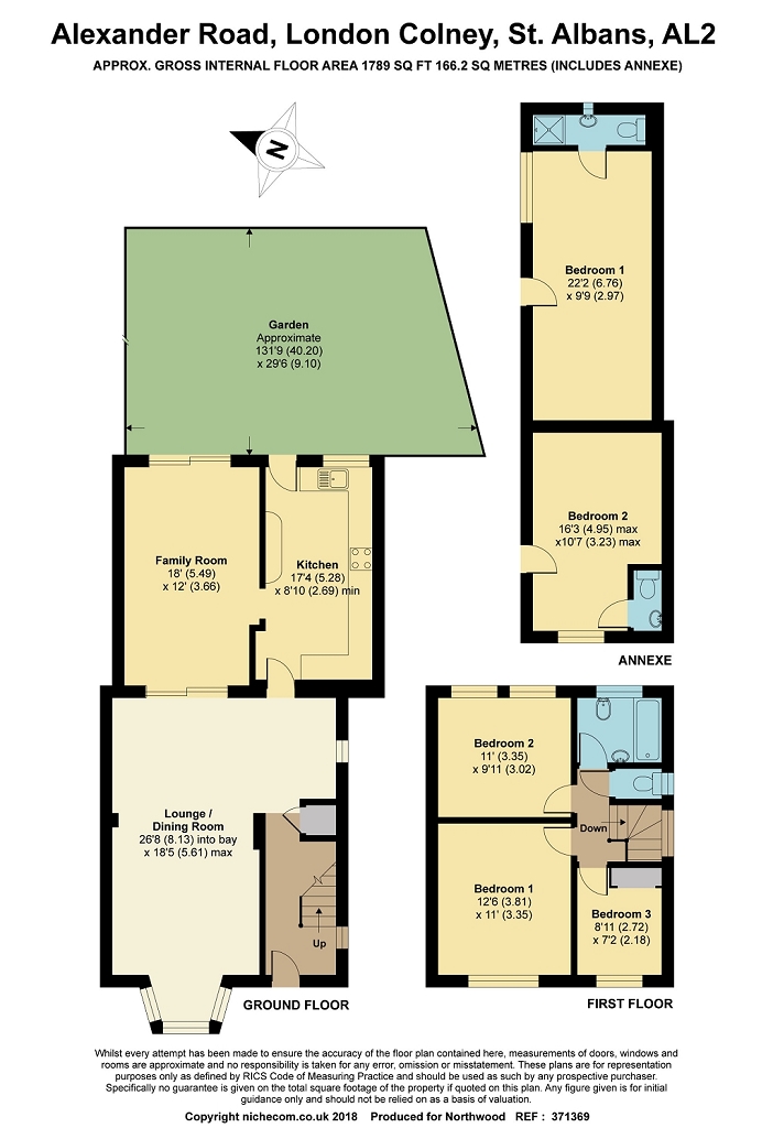 Floorplan for Alexander Road, London Colney, AL2