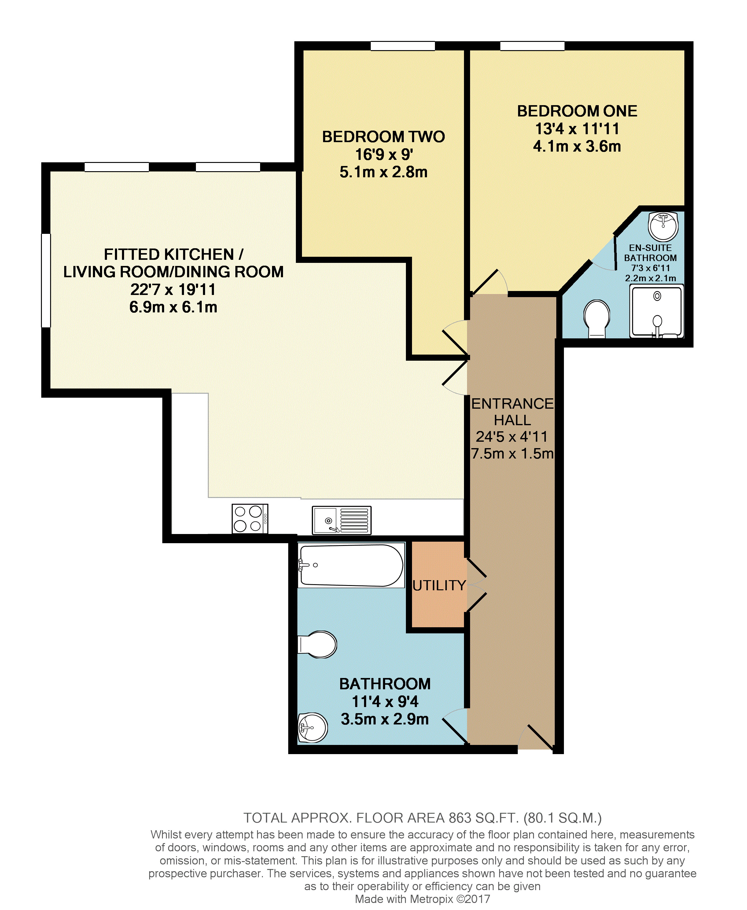 Floorplan for Claughton Court, St Albans, AL4