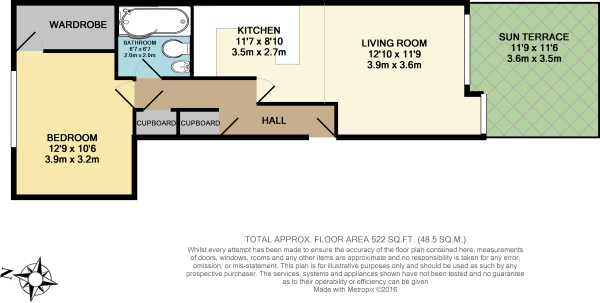 Floorplan for Holmes Court, St Albans, AL3