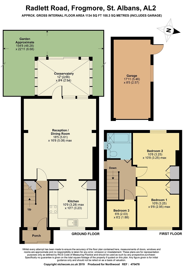 Floorplan for Radlett Road, St Albans, AL2