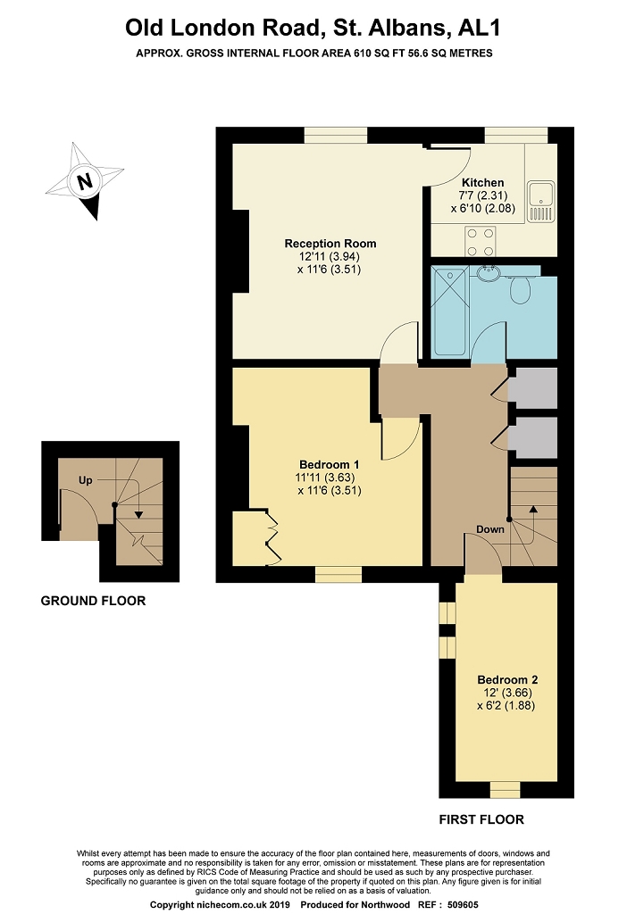 Floorplan for Old London Road, St Albans, AL1